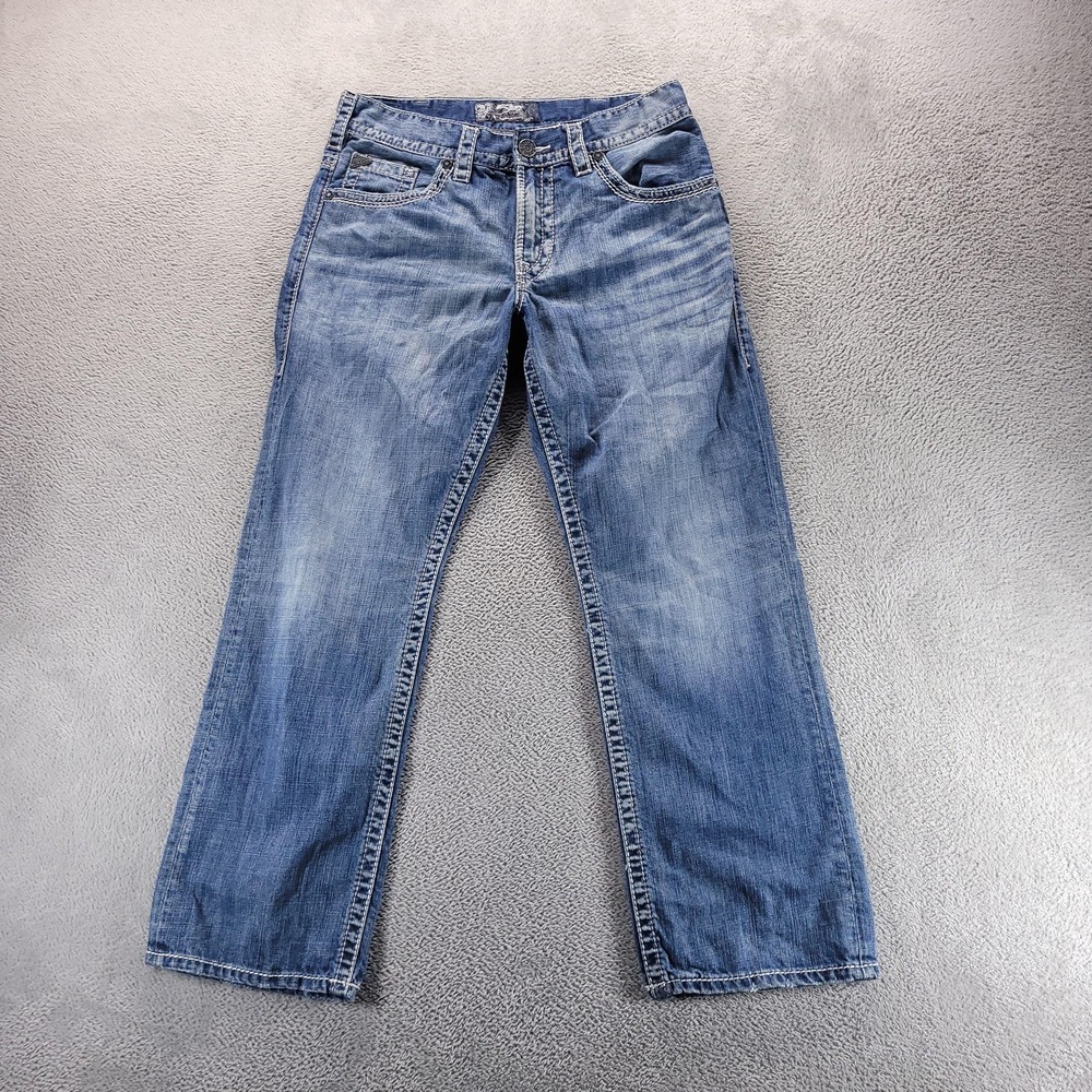 Silver Jeans Mens 32x30 Blue Gordie Relaxed Straight Medium Wash Denim Comfort